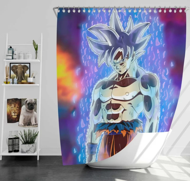 Goku Ultimate UI Flawless Dominance Anime Shower Curtain