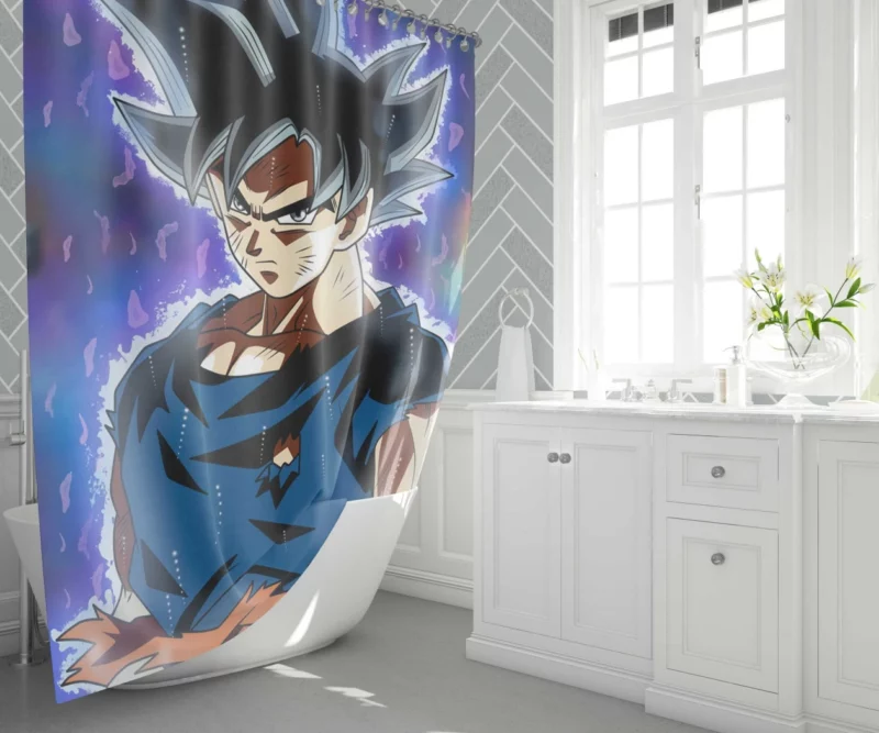 Goku Ultra Instinct Complete Mastery Anime Shower Curtain 1