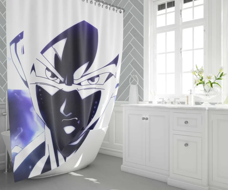 Goku Ultra Instinct Form Emerges Anime Shower Curtain 1