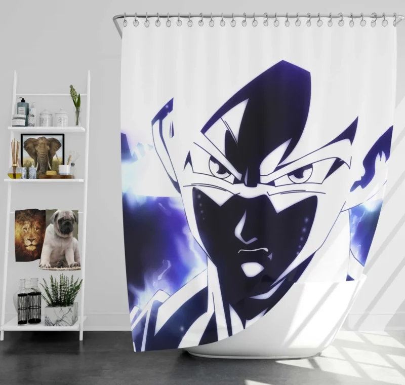 Goku Ultra Instinct Form Emerges Anime Shower Curtain