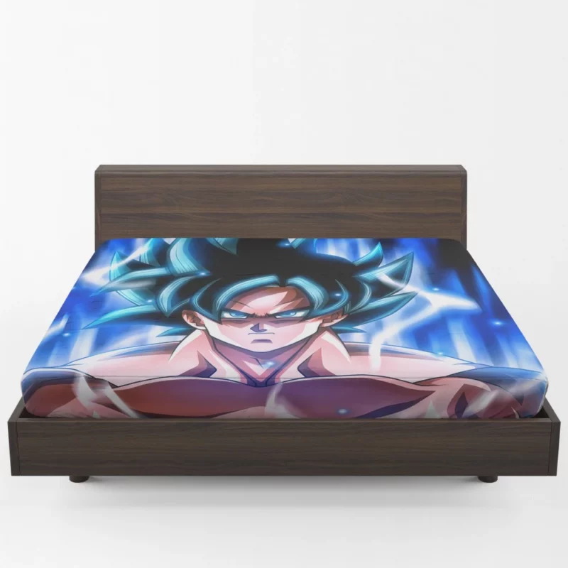 Goku Unleashes Ultimate Instinct Power Anime Fitted Sheet 1