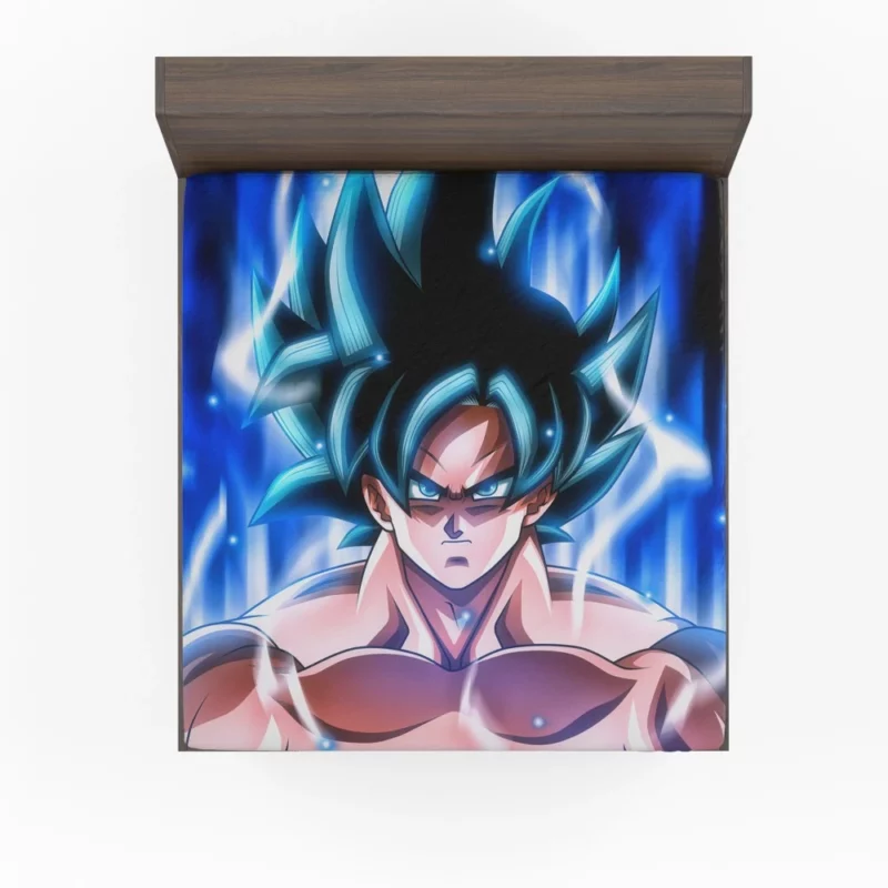 Goku Unleashes Ultimate Instinct Power Anime Fitted Sheet