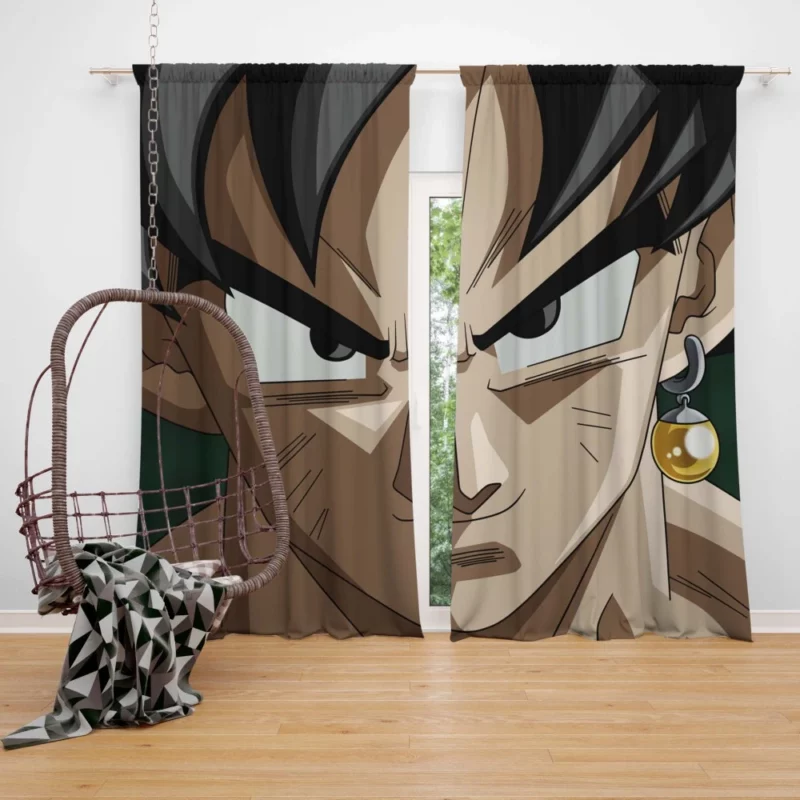 Goku Unyielding Spirit Prevails Anime Curtain