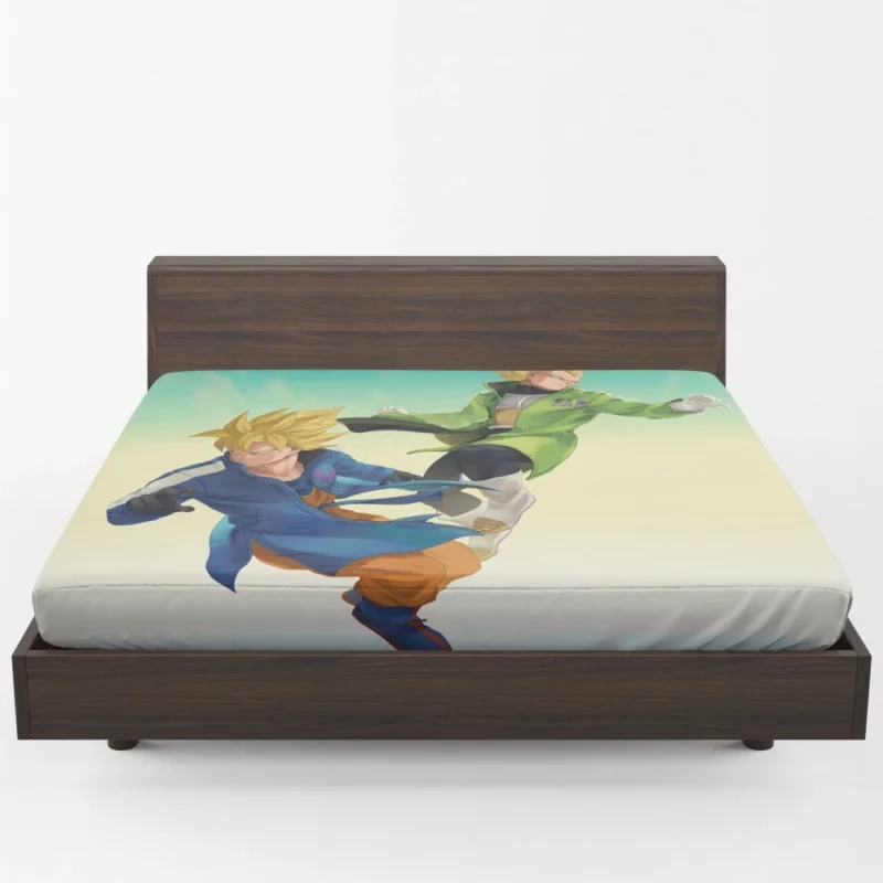 Goku & Vegeta Battle Fiery Showdown Anime Fitted Sheet 1