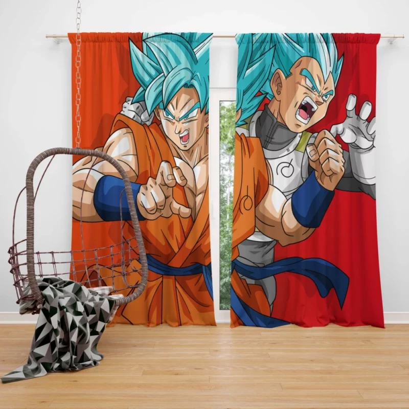 Goku & Vegeta Bond Eternal Allies Anime Curtain