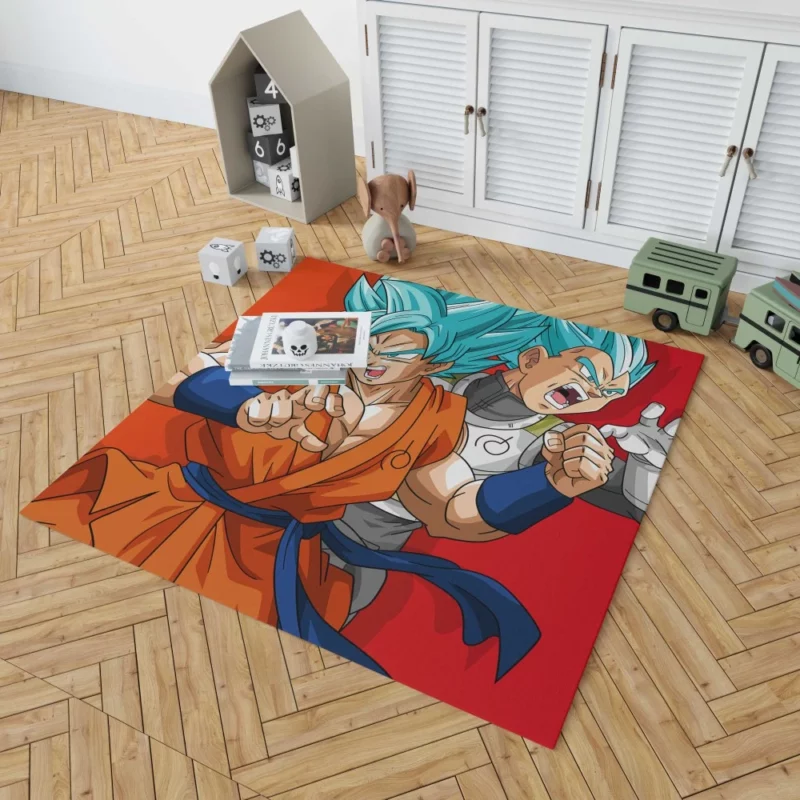 Goku & Vegeta Bond Eternal Allies Anime Rug 1