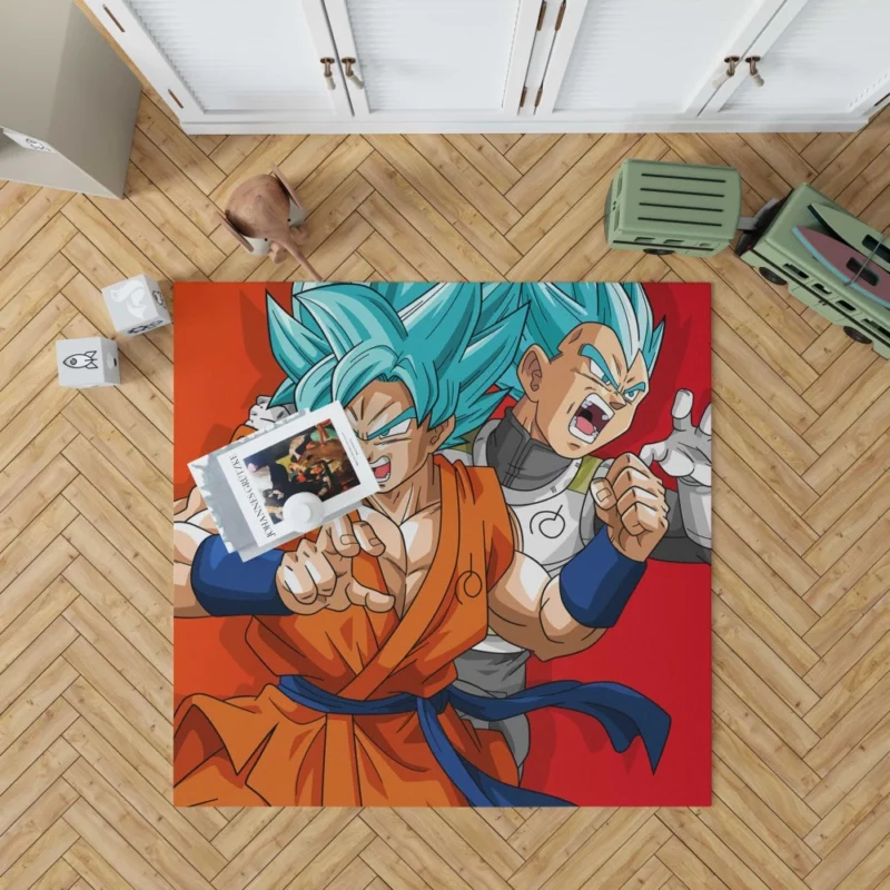 Goku & Vegeta Bond Eternal Allies Anime Rug