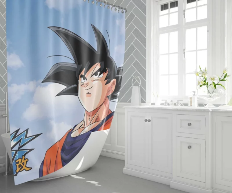 Goku Z Saga Legacy Continues Anime Shower Curtain 1