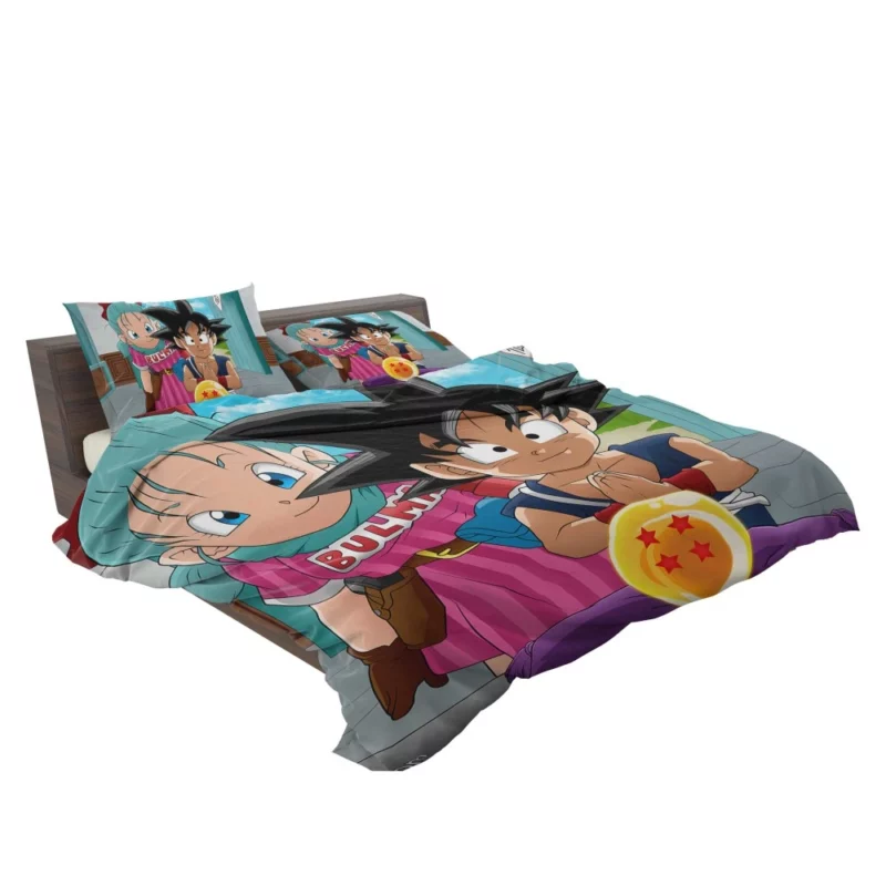 Goku and Bulma Unbreakable Bond Anime Bedding Set 2