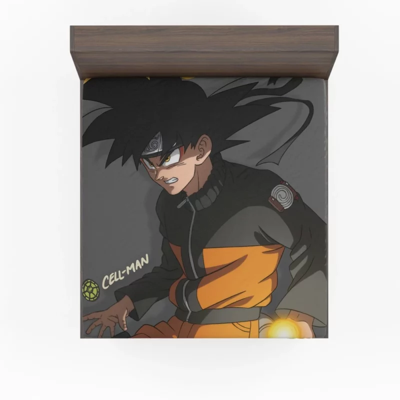 Goku and Naruto Crossover Anime Fitted Sheet