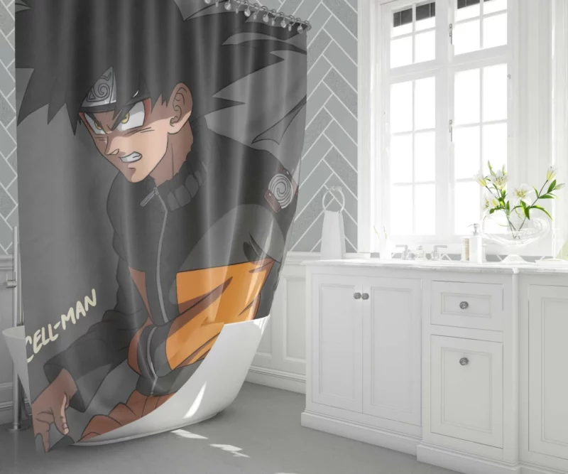 Goku and Naruto Crossover Anime Shower Curtain 1