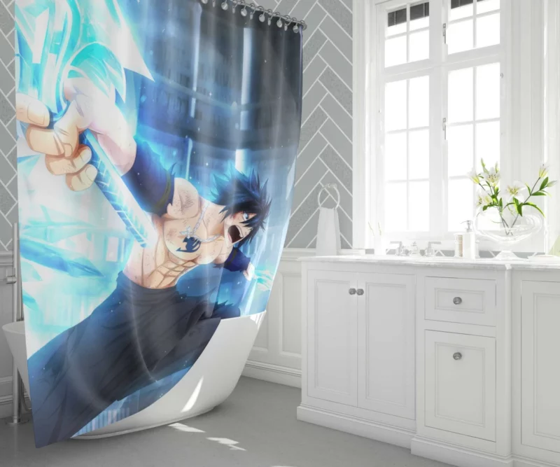 Gray Fullbuster Ice Bringer Anime Shower Curtain 1