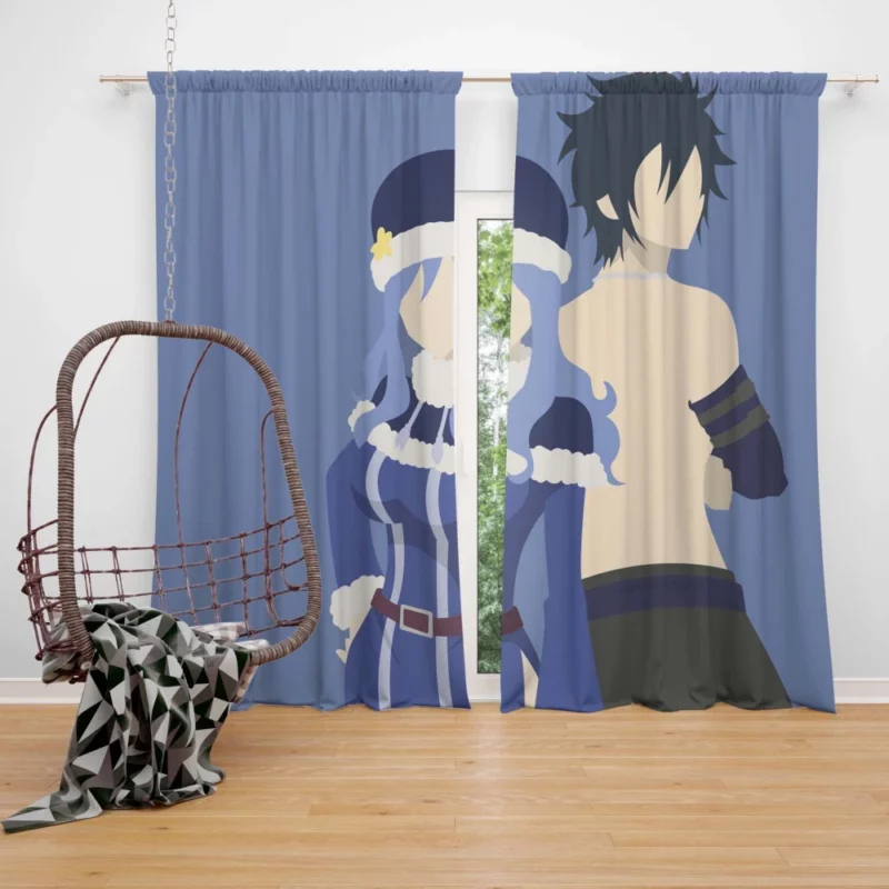 Gray and Juvia Fairy Tail Love Story Anime Curtain