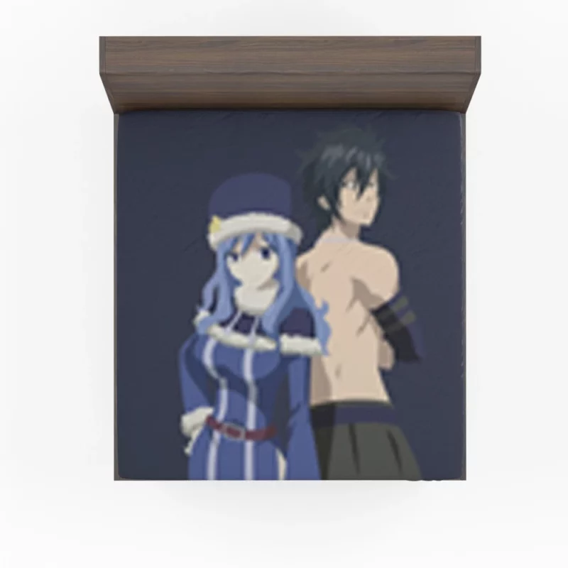 Gray and Juvia Watery Bonds Anime Fitted Sheet