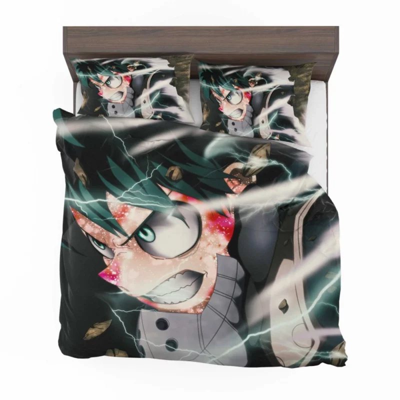 Green-Haired Hero Midoriya Anime Bedding Set 1