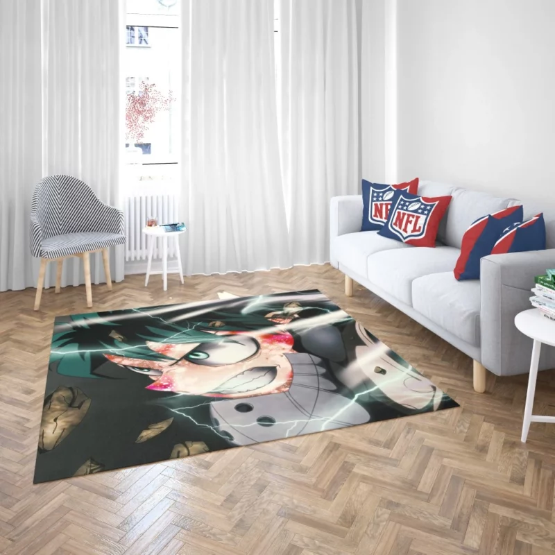 Green-Haired Hero Midoriya Anime Rug 2