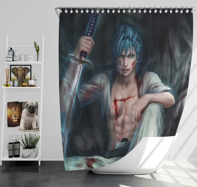 Grimmjow Bleach Savage Panther Anime Shower Curtain