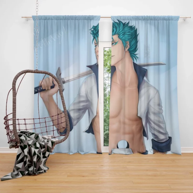 Grimmjow Jaegerjaquez Bleach Ferocious Rival Anime Curtain