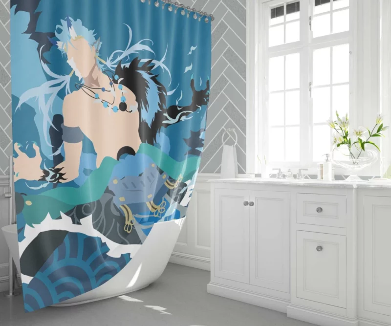 Grimmjow Jaegerjaquez Bleach Savage King Anime Shower Curtain 1