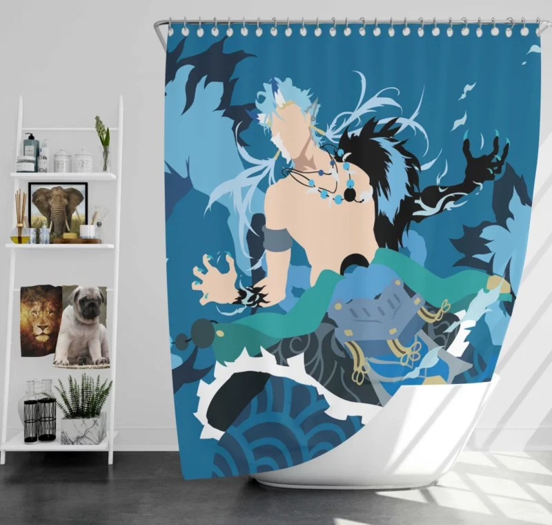 Grimmjow Jaegerjaquez Bleach Savage King Anime Shower Curtain