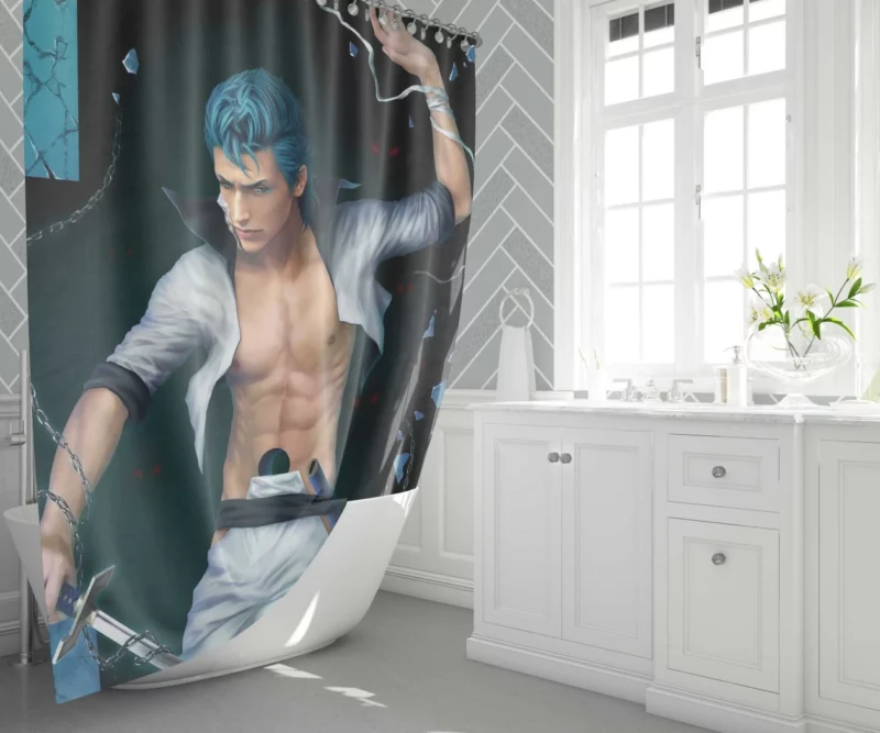 Grimmjow Jaegerjaquez Bleach Untamed Spirit Anime Shower Curtain 1