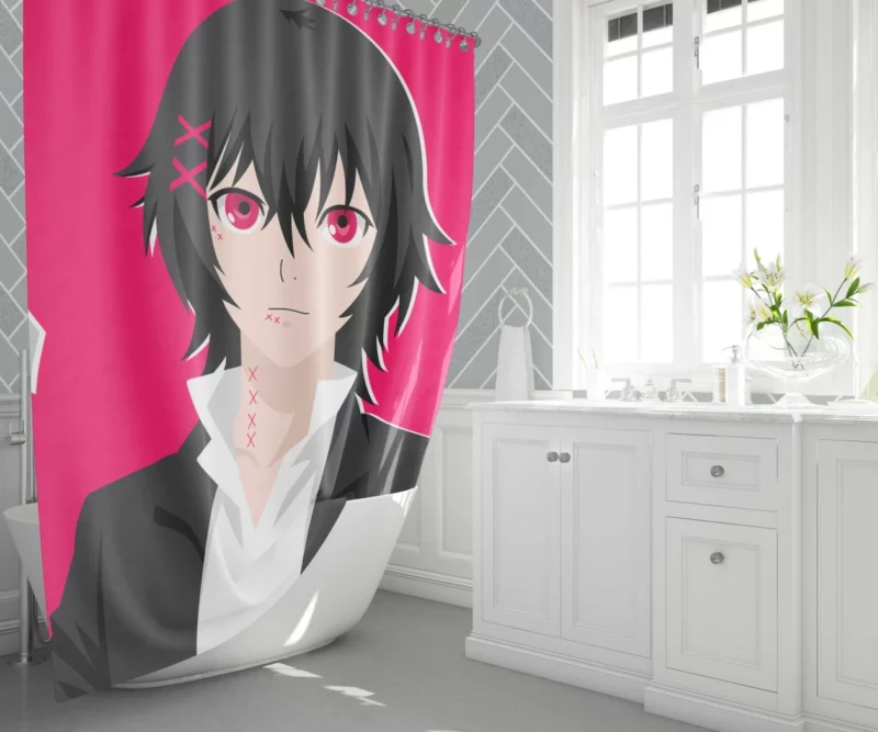 Haise Sasaki Enigmatic Ghoul Anime Shower Curtain 1