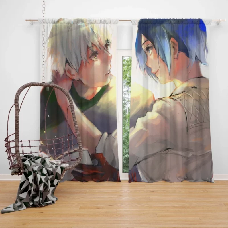 Haise Sasaki Touka Kirishima Ken Kaneki Anime Curtain