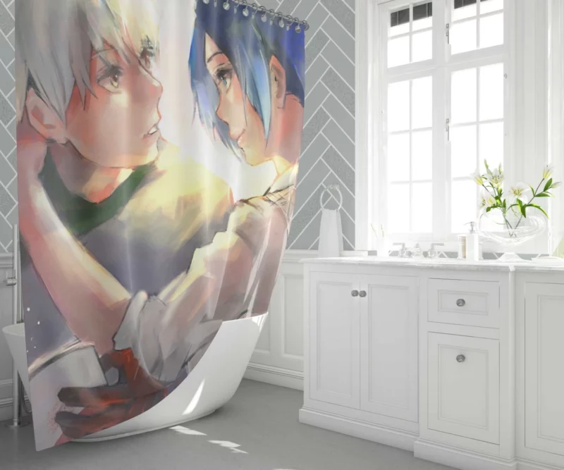 Haise Sasaki Touka Kirishima Ken Kaneki Anime Shower Curtain 1