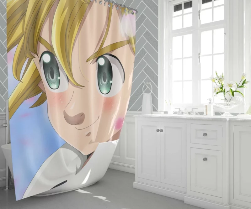 Happy Meliodas Unstoppable Duo Anime Shower Curtain 1