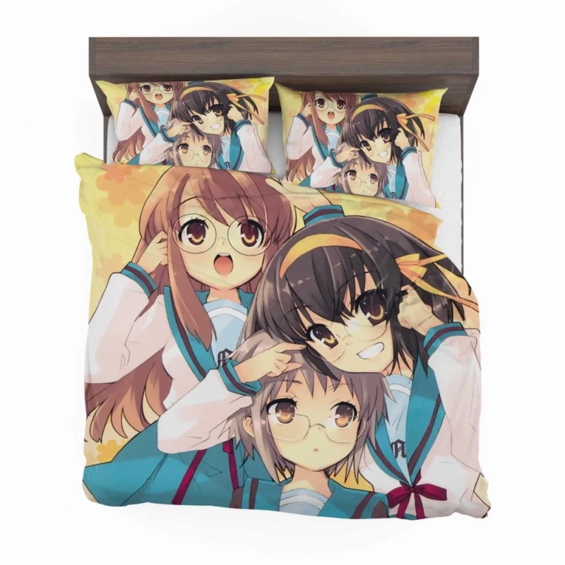 Haruhi Suzumiya Yuki Nagato Mikuru Asahina SOS Anime Bedding Set 1