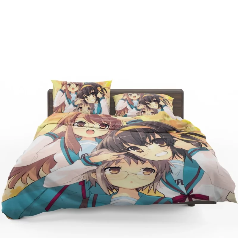 Haruhi Suzumiya Yuki Nagato Mikuru Asahina SOS Anime Bedding Set