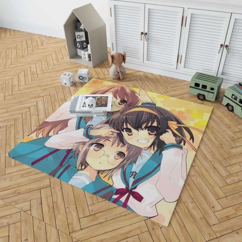 Haruhi Suzumiya Yuki Nagato Mikuru Asahina SOS Anime Rug 1