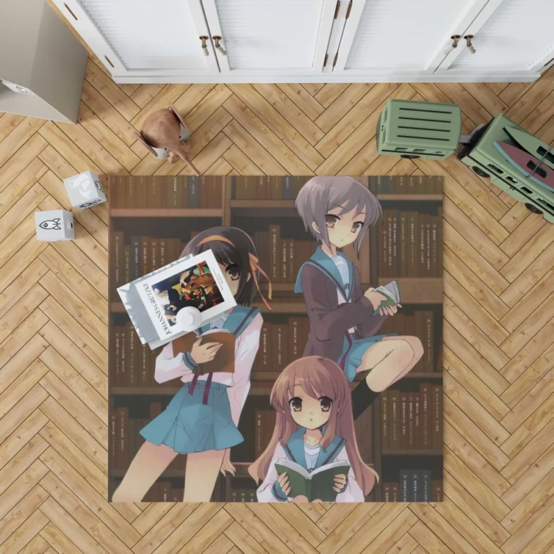 Haruhi Yuki and Mikuru SOS Brigade Trio Anime Rug