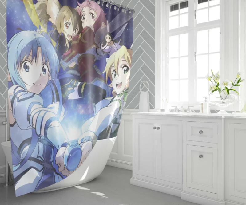 Heroines of Sword Art Online II Anime Shower Curtain 1