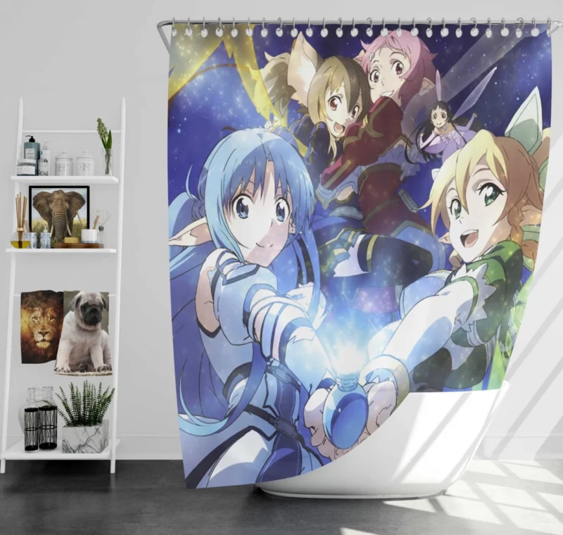 Heroines of Sword Art Online II Anime Shower Curtain