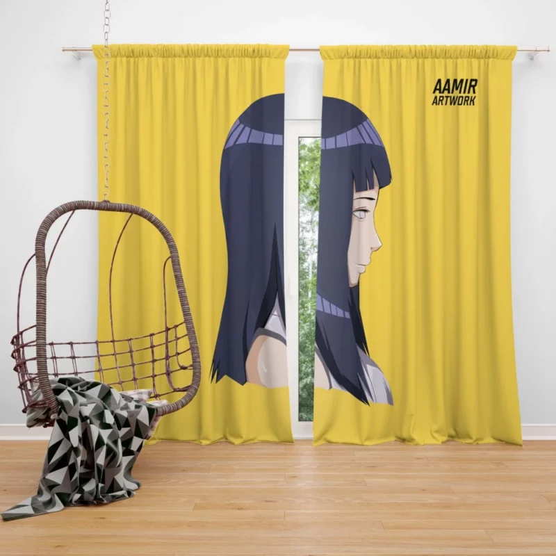 Hinata Hy?ga Strength and Grace Anime Curtain