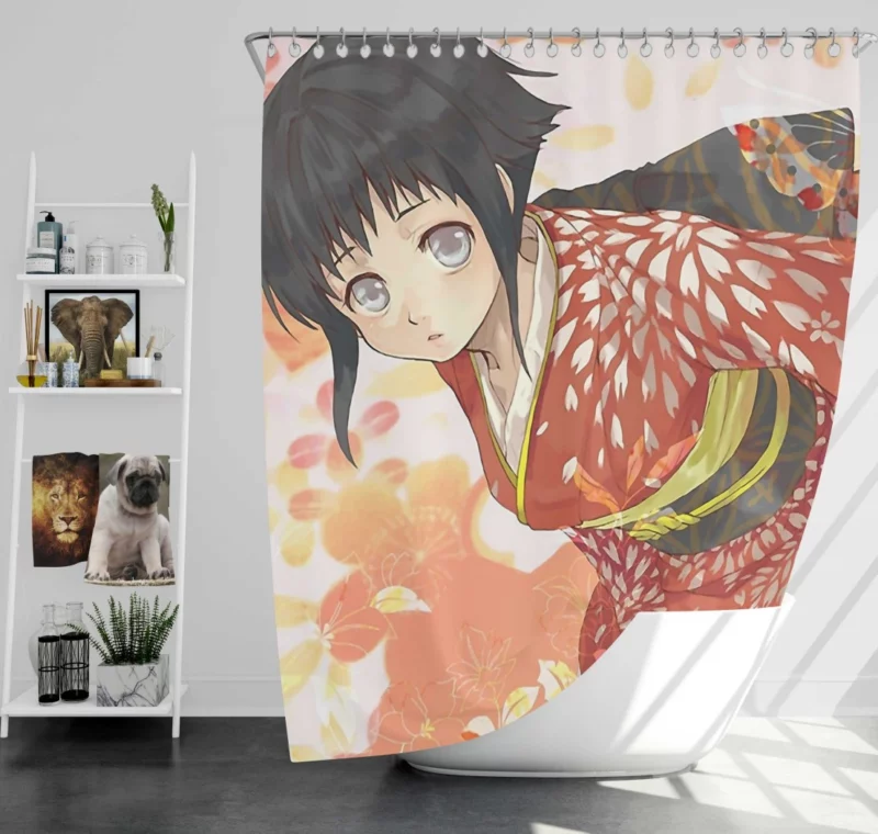 Hinata Hyuga Admirable Traits Anime Shower Curtain
