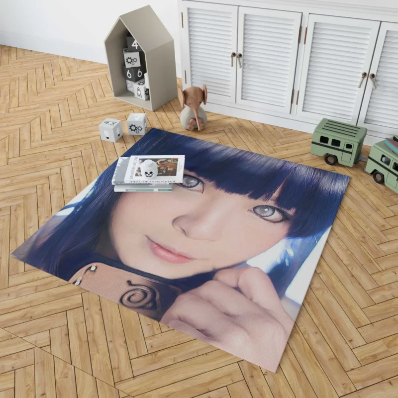 Hinata Hyuga Cosplay Elegant Portrayal Anime Rug 1