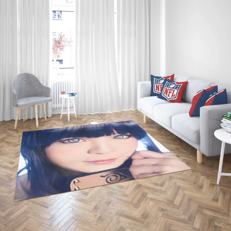 Hinata Hyuga Cosplay Elegant Portrayal Anime Rug 2