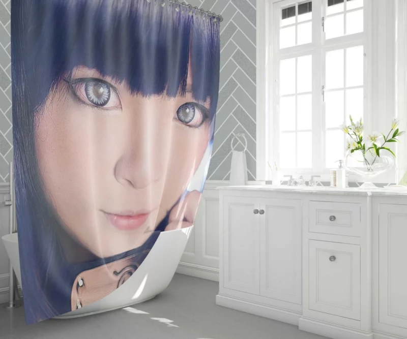 Hinata Hyuga Cosplay Elegant Portrayal Anime Shower Curtain 1
