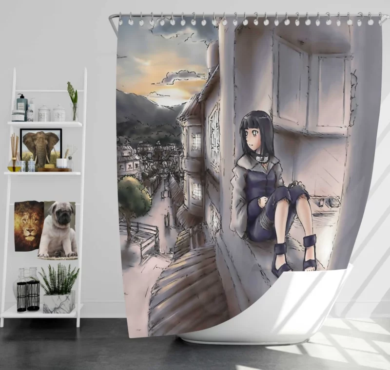 Hinata Hyuga Naruto Beloved Anime Shower Curtain