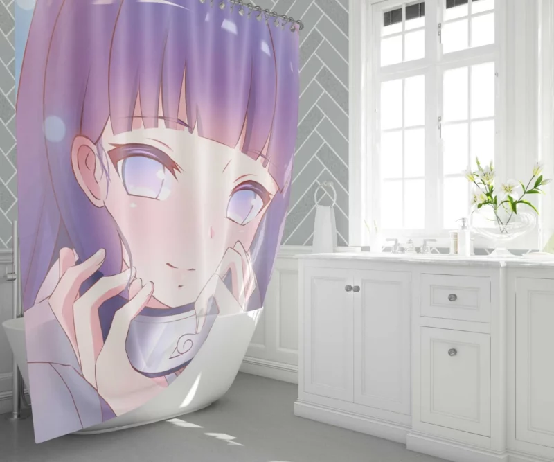 Hinata Hyuga Remarkable Character Anime Shower Curtain 1