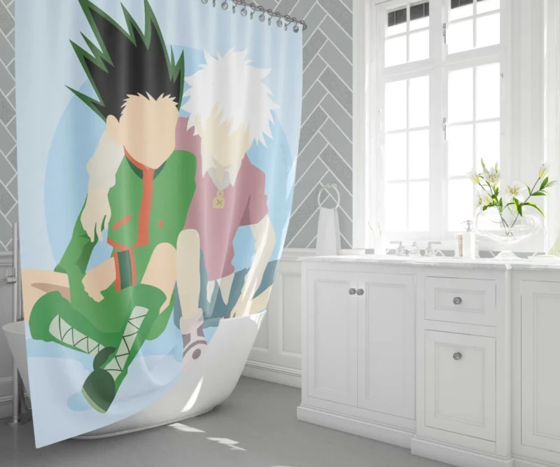 Hunter x Hunter Adventures of Killua Anime Shower Curtain 1