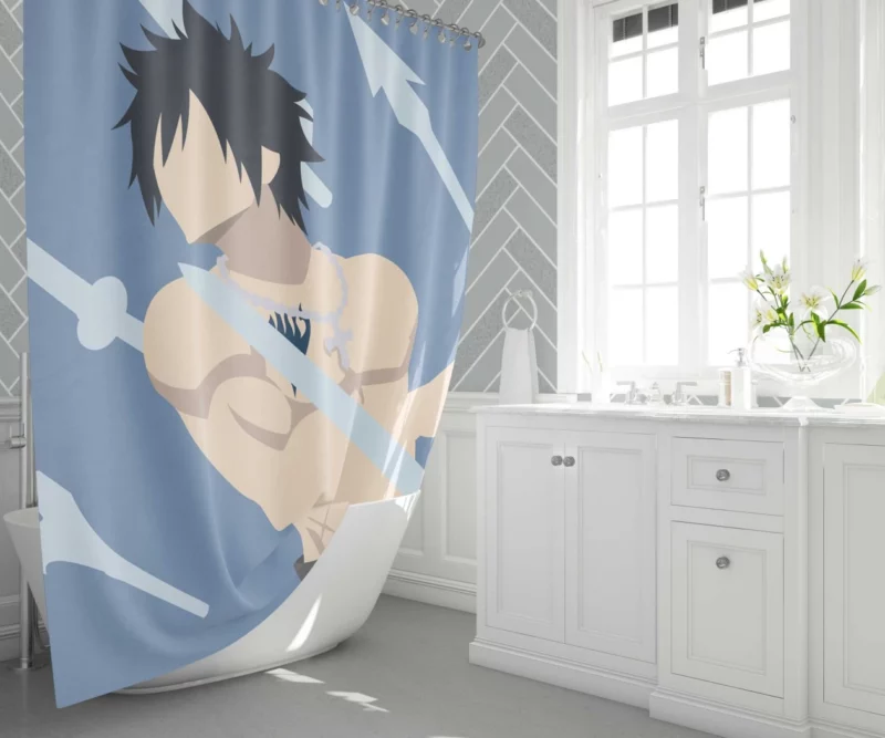 Ice-Make Mastery Gray Journey Anime Shower Curtain 1