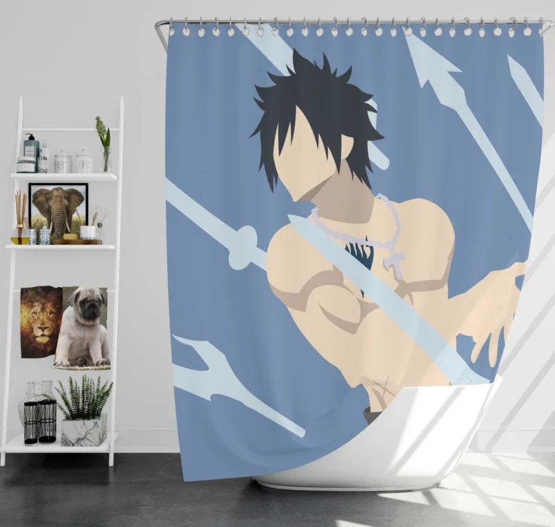 Ice-Make Mastery Gray Journey Anime Shower Curtain