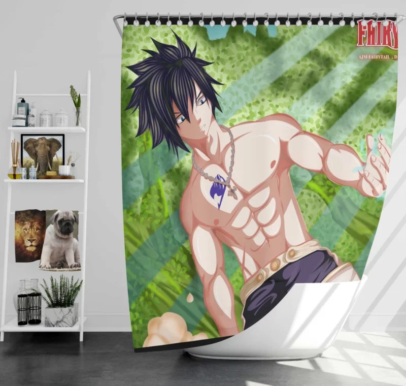 Ice-Make Sorcery Gray Tale Anime Shower Curtain