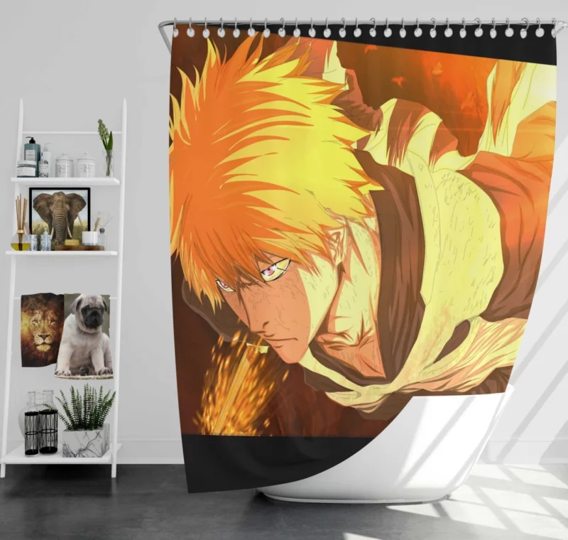 Ichigo Adventures Bleach Chronicles Anime Shower Curtain