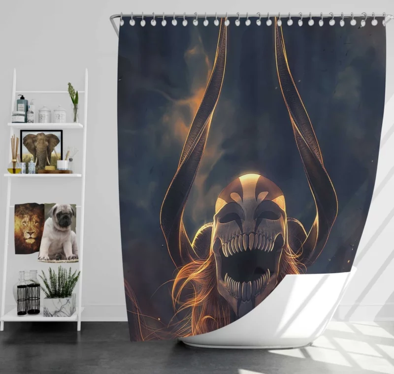 Ichigo Battles Soul Reaper Quest Anime Shower Curtain