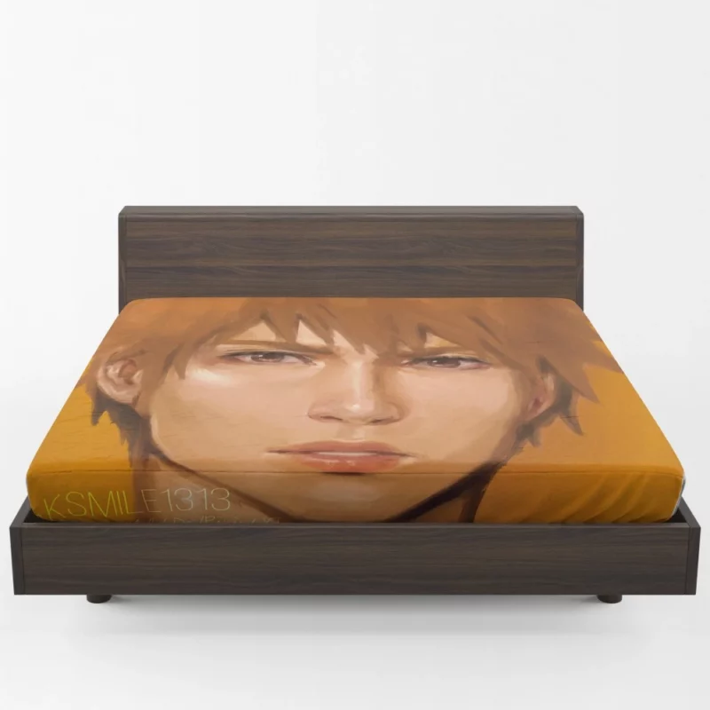 Ichigo Challenges Soul Reaper Saga Anime Fitted Sheet 1