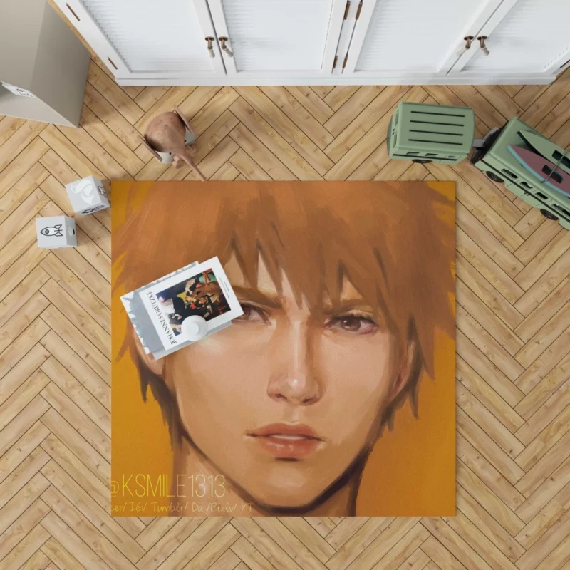 Ichigo Challenges Soul Reaper Saga Anime Rug